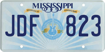 MS license plate JDF823