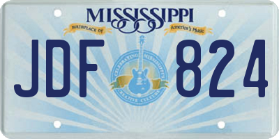 MS license plate JDF824