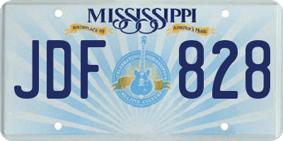 MS license plate JDF828