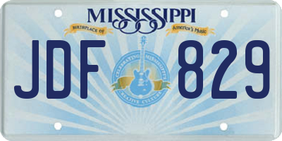 MS license plate JDF829