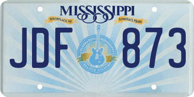 MS license plate JDF873