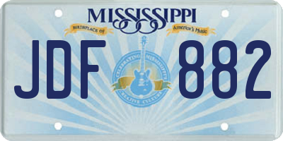 MS license plate JDF882
