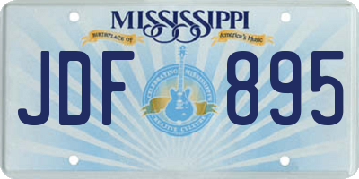 MS license plate JDF895
