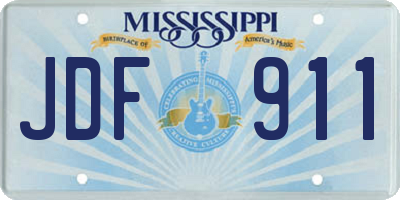 MS license plate JDF911