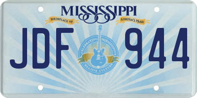 MS license plate JDF944
