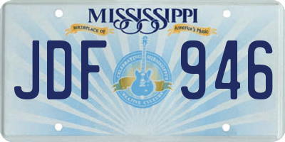 MS license plate JDF946
