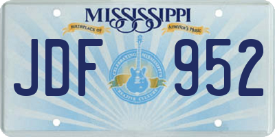 MS license plate JDF952