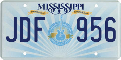 MS license plate JDF956