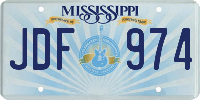 MS license plate JDF974