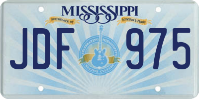 MS license plate JDF975
