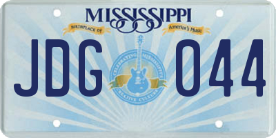 MS license plate JDG044
