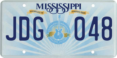 MS license plate JDG048