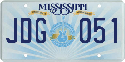 MS license plate JDG051