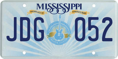 MS license plate JDG052