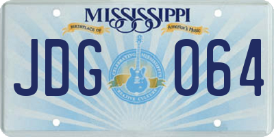 MS license plate JDG064