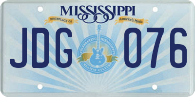 MS license plate JDG076