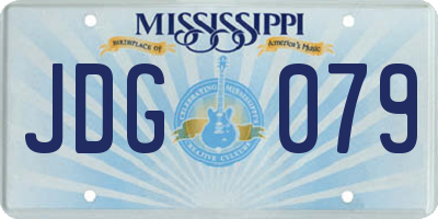 MS license plate JDG079