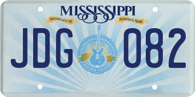 MS license plate JDG082