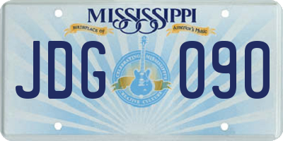 MS license plate JDG090