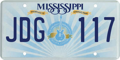 MS license plate JDG117
