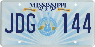 MS license plate JDG144