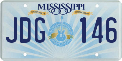 MS license plate JDG146