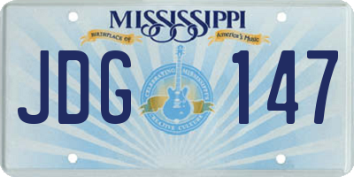 MS license plate JDG147