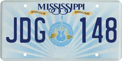 MS license plate JDG148