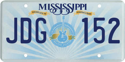MS license plate JDG152