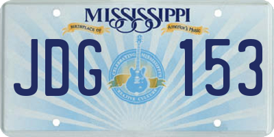 MS license plate JDG153