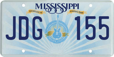 MS license plate JDG155