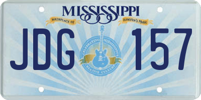 MS license plate JDG157