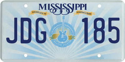 MS license plate JDG185