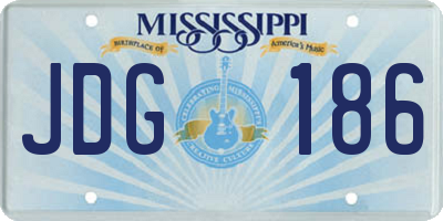 MS license plate JDG186