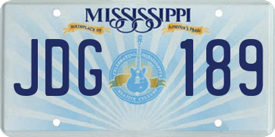 MS license plate JDG189