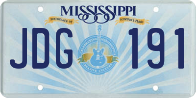 MS license plate JDG191