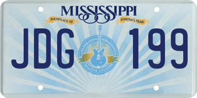 MS license plate JDG199