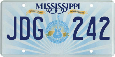MS license plate JDG242