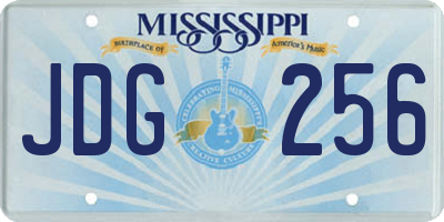 MS license plate JDG256