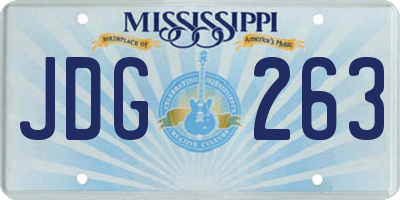 MS license plate JDG263