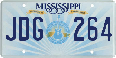 MS license plate JDG264