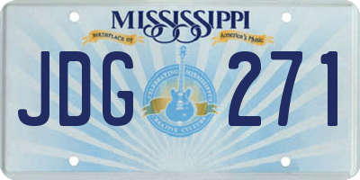 MS license plate JDG271