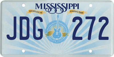 MS license plate JDG272