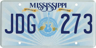 MS license plate JDG273
