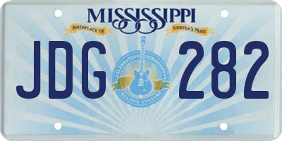MS license plate JDG282