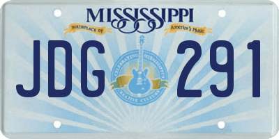 MS license plate JDG291