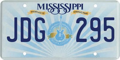 MS license plate JDG295