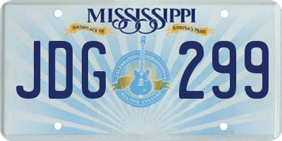 MS license plate JDG299