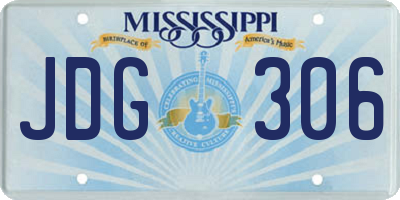 MS license plate JDG306