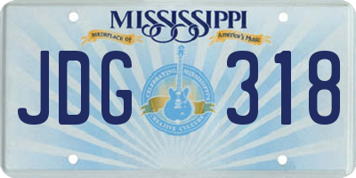 MS license plate JDG318